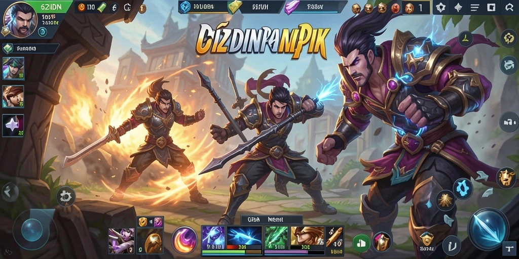 Tangkapan layar menunjukkan aksi seru dalam permainan MOBA 62IDN.