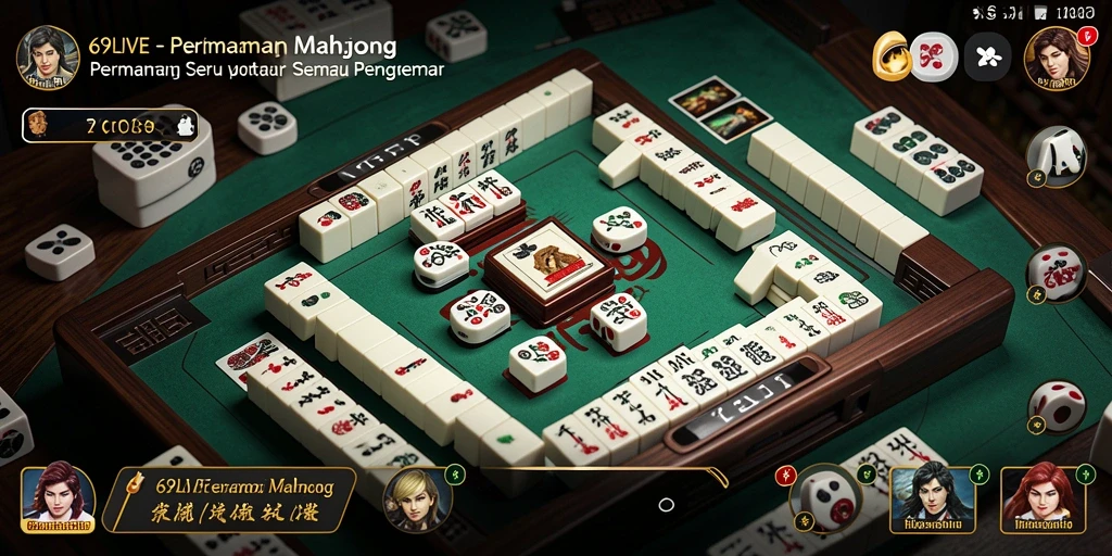Tampilan menarik gameplay Mahjong dalam 69LIVE.