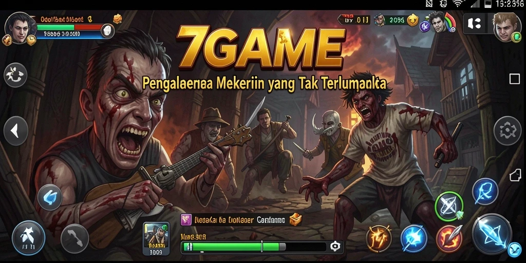 Tangkapan layar dari gameplay 7GAME yang menegangkan.