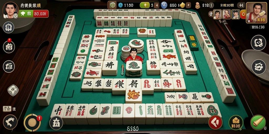 Screenshot gameplay Mahjong 8180 yang menarik dan penuh warna.