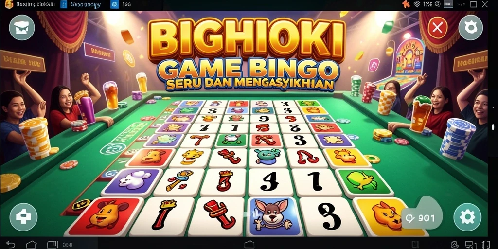 Screenshot BIGHOKI menampilkan antarmuka gameplay Bingo yang seru.