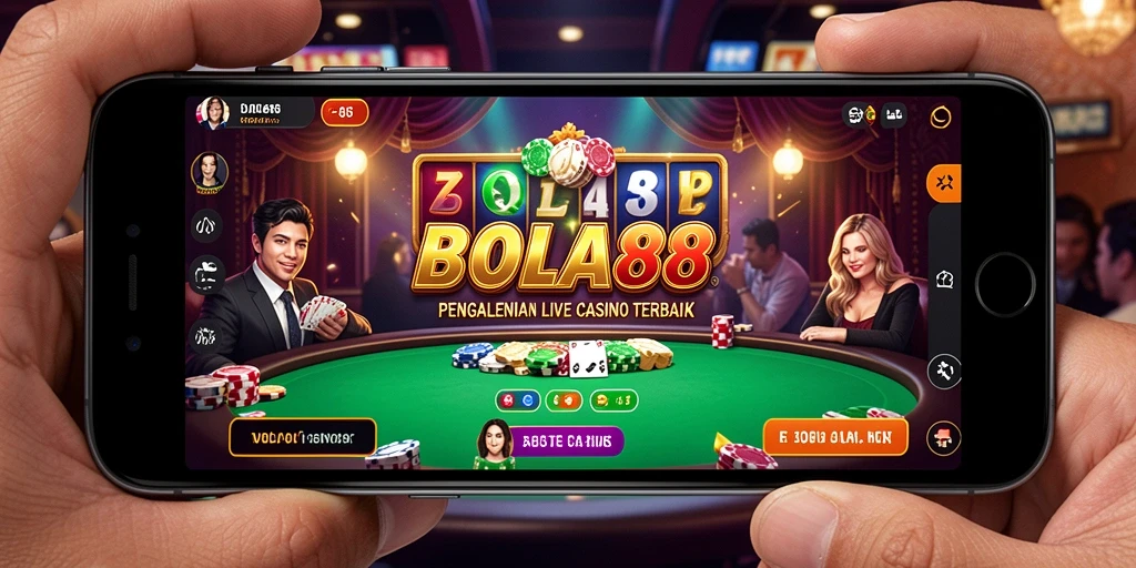 Tampilan permainan Live Casino yang mendebarkan di BOLA88.