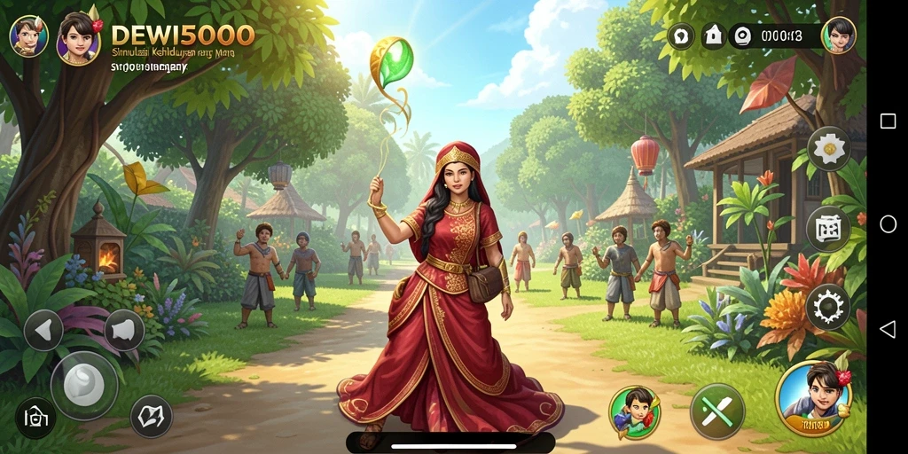 Screenshot DEWI5000 menunjukkan gameplay seru dalam simulasi kehidupan.