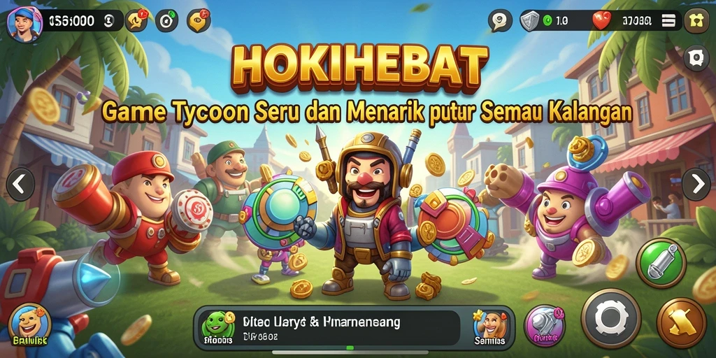 Screenshot gameplay HOKIHEBAT menampilkan momen penting dalam pengelolaan bisnis.