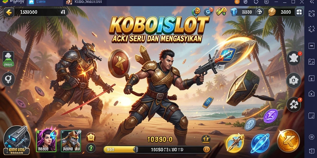 Tampilan gameplay seru dari KOBOISLOT yang menyuguhkan aksi mendebarkan.