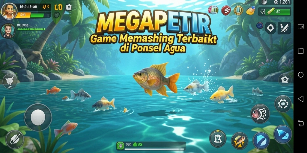 Tampilan gameplay memancing yang seru dan menantang di MEGAPETIR.
