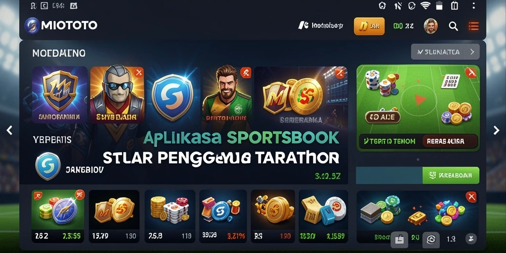 Tampilan menarik dari gameplay dalam aplikasi Sportsbook MIOTOTO.