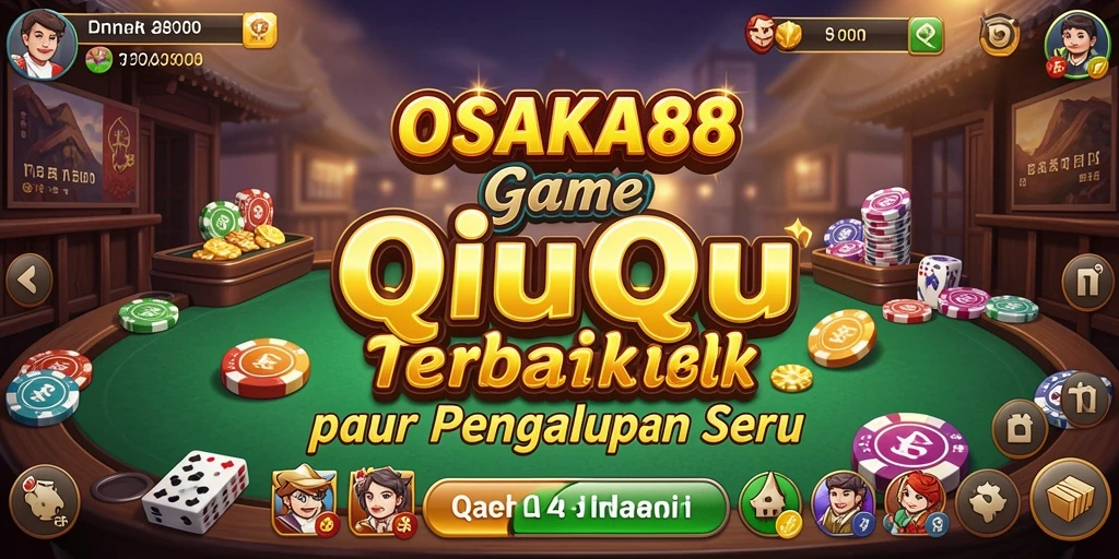 Screenshot OSAKA88 menampilkan aksi seru permainan QiuQiu.
