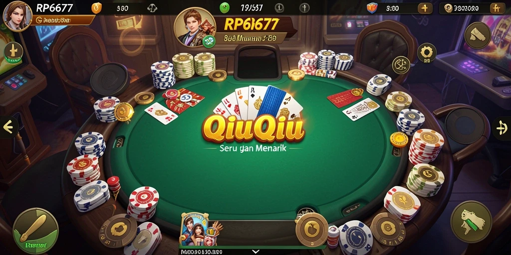 Tampilan gameplay seru dan menarik dari game QiuQiu.