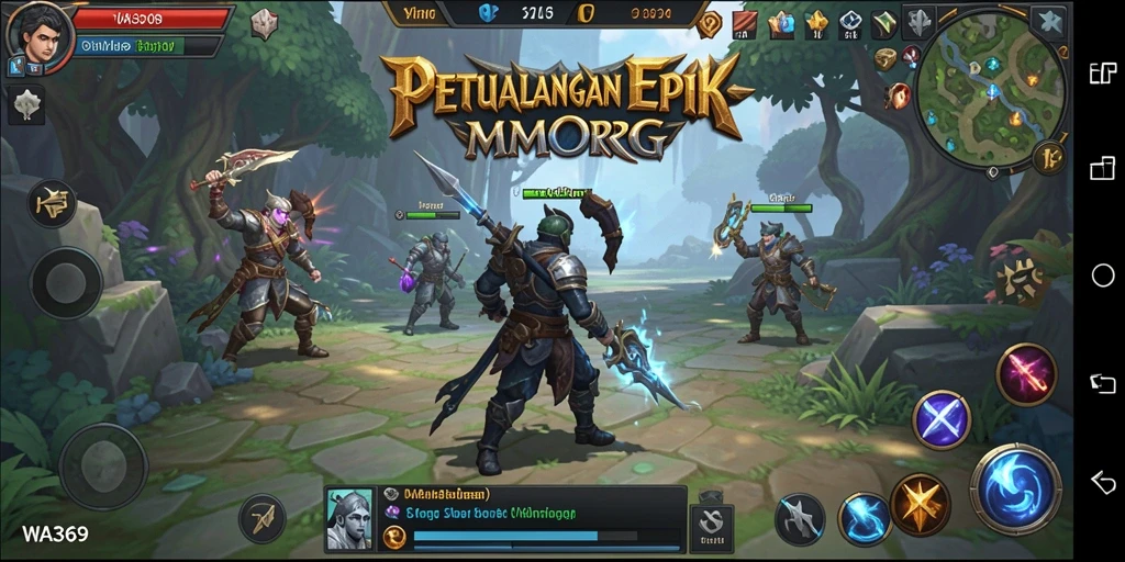 Screenshot gameplay menampilkan pertempuran epik dalam WA369.