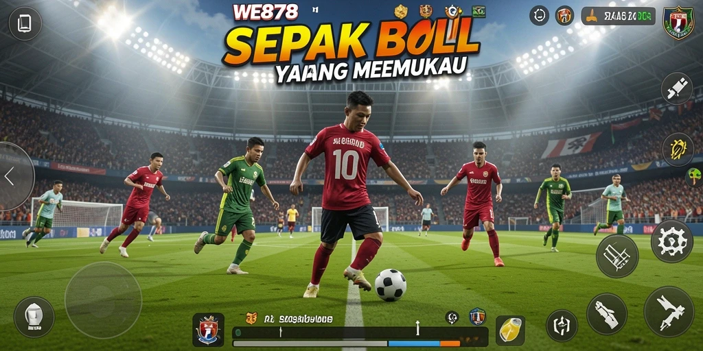 Tampilan gameplay menarik dari permainan sepak bola WE878.
