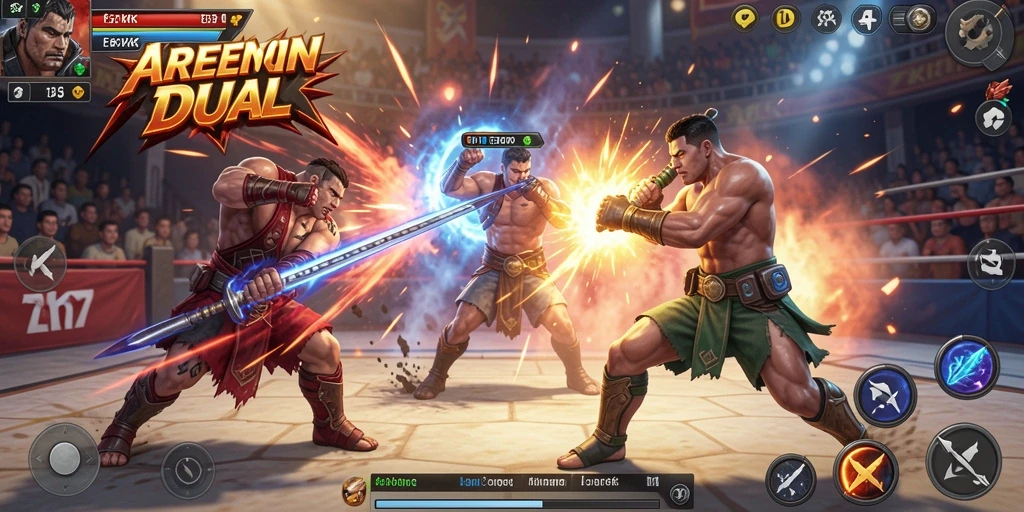 Gameplay menegangkan di arena pertarungan ZK7.